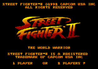 STREET FIGHTER II(AMIGA) title