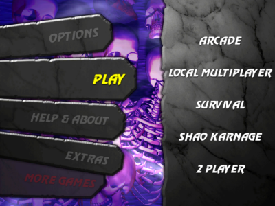 Ultimate Mortal Kombat 3 (iPad) mode select