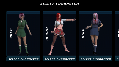 Schoolgirl Fighting Game select