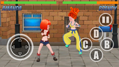 School Girl Fighting 3D yabure